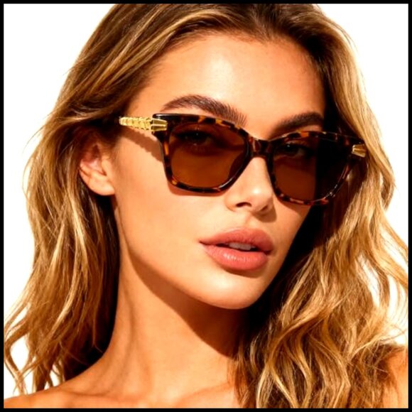 Retro Cat Eye Sunglasses with Serpentine Metal Temples, UV400 Protection main image 7